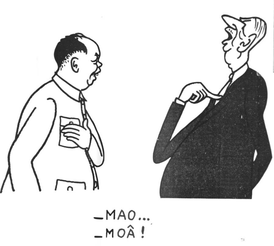 1964 23 janvier L-Express Dessin de Jean Effel De Gaulle Mao.jpg